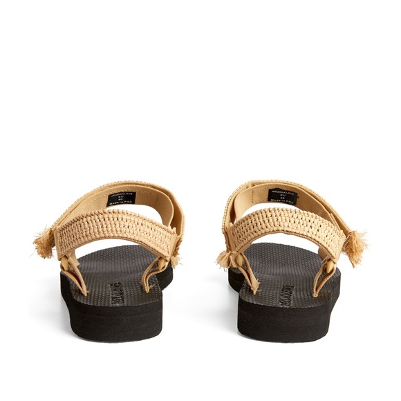 ARIZONA LOVE Trekky raffia-trimmed canvas platform sandals 7, 9 - Picture 4 of 11